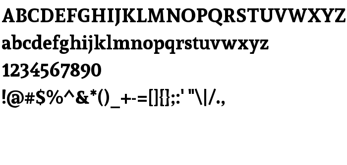Pratinjauan jenis huruf Andada Bold