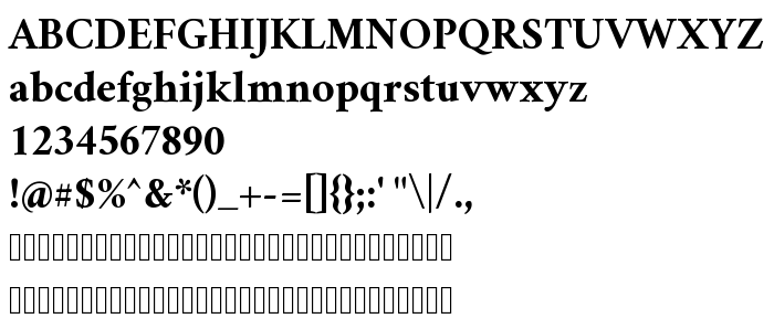 Pratinjauan jenis huruf Crimson Text Bold