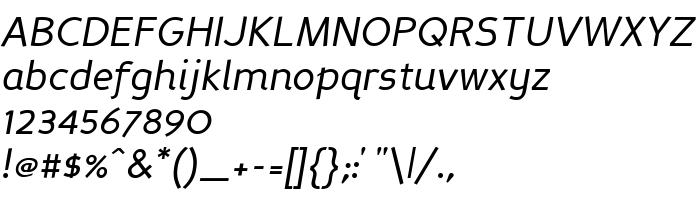 Pratinjauan jenis huruf Perspective Sans Italic