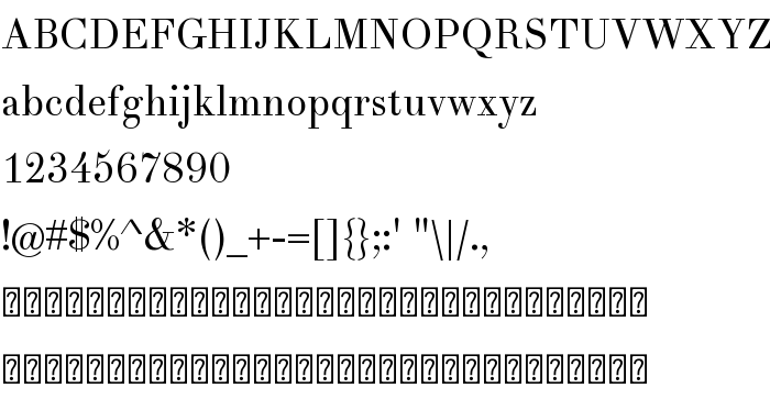 Pratinjauan jenis huruf Theano Didot Regular