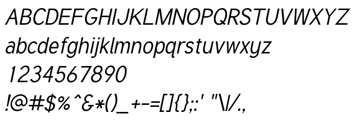 Pratinjauan jenis huruf Tuffy Italic