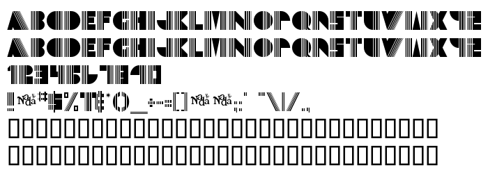 Pratinjauan jenis huruf Echo Deco