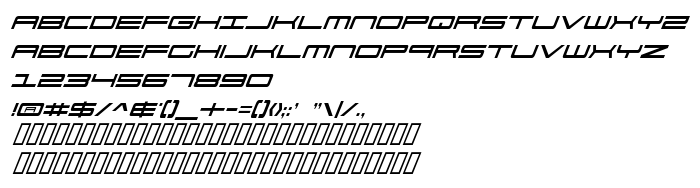 Pratinjauan jenis huruf 911 Porscha Italic