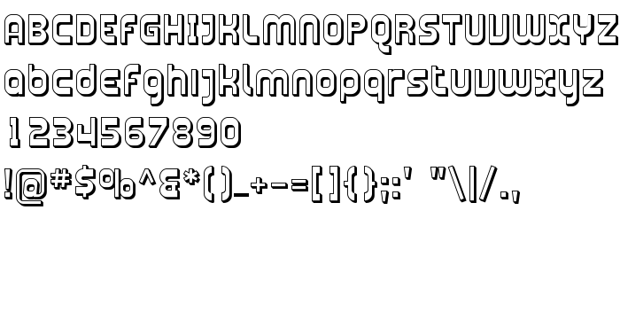 Pratinjauan jenis huruf Plasmatica Shaded