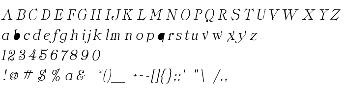 Pratinjauan jenis huruf Classica-Italic