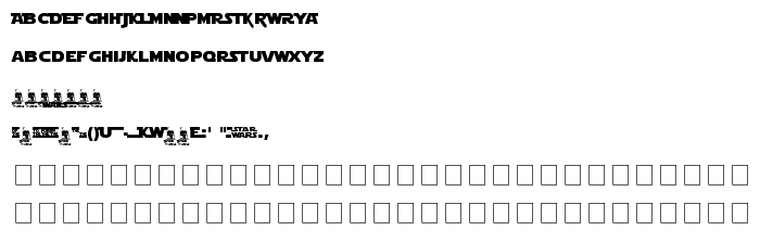 Pratinjauan jenis huruf Star Jedi Logo DoubleLine2