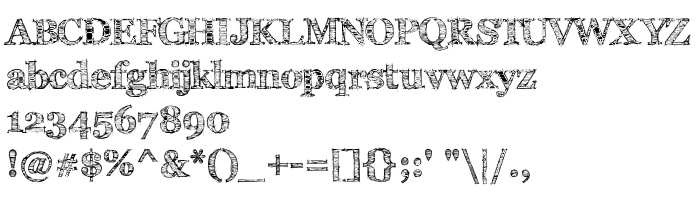 Pratinjauan jenis huruf FFF Tusj Bold
