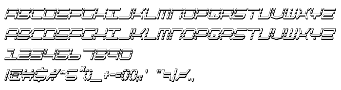 Pratinjauan jenis huruf QuickQuick Shadow ItalCondensed