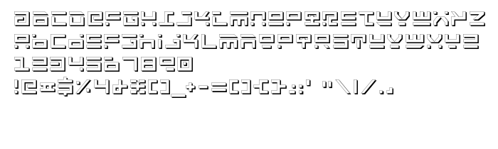 Pratinjauan jenis huruf Rocket Type Shadow
