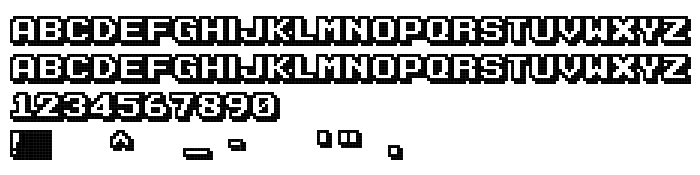 Pratinjauan jenis huruf Karmatic Arcade