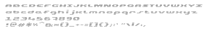 Pratinjauan jenis huruf UP Tiny lcd four 8 Light Italic