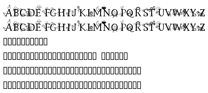 Pratinjauan jenis huruf Kids Alphabet