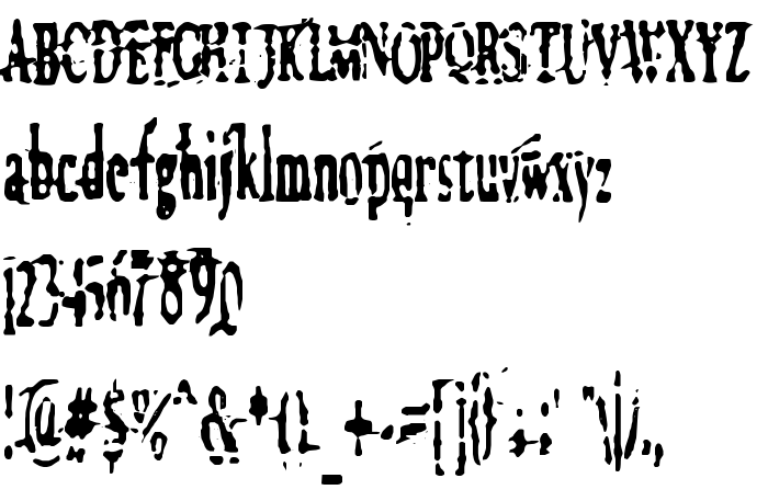 Pratinjauan jenis huruf Megalomania X