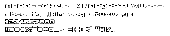 Pratinjauan jenis huruf D3 Egoistism outline