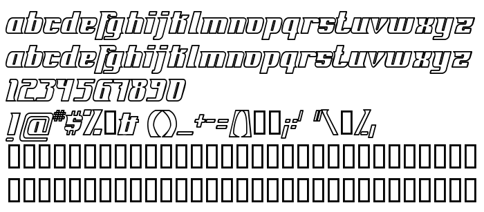 Pratinjauan jenis huruf Fontovision IV outline
