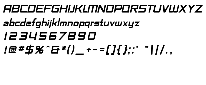 Pratinjauan jenis huruf SF Chaerilidae Bold Oblique