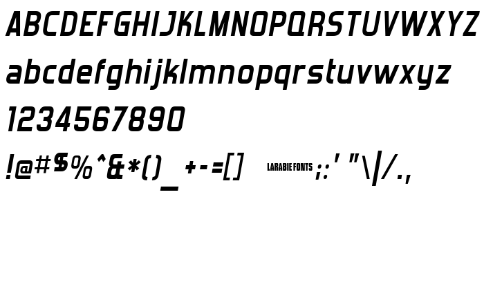 Pratinjauan jenis huruf Forgotten Futurist Bold Italic
