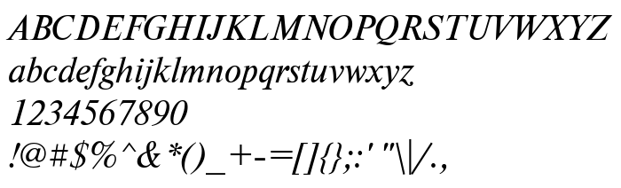 Pratinjauan jenis huruf NewtonMACCTT Italic
