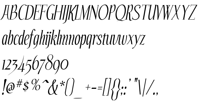 Pratinjauan jenis huruf Echelon Italic