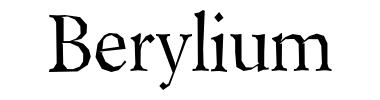 Jenis huruf Berylium