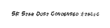 Jenis huruf SF Star Dust Condensed Italic