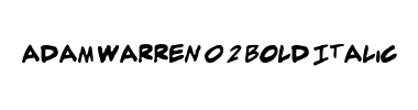 Jenis huruf adam warren 0.2 Bold Italic