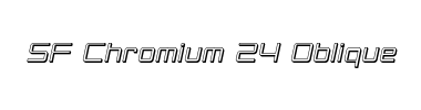 Jenis huruf SF Chromium 24 Oblique