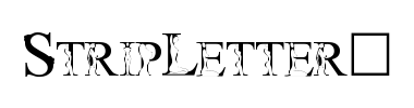 Jenis huruf StripLetter1