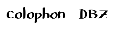 Jenis huruf Colophon DBZ