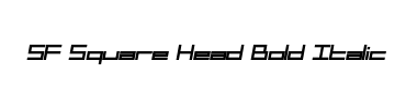 Jenis huruf SF Square Head Bold Italic