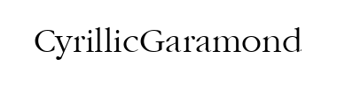 Jenis huruf CyrillicGaramond