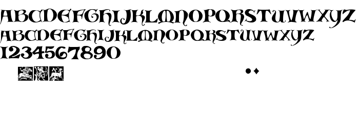 Pratinjauan jenis huruf Medieval Scribish