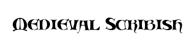 Jenis huruf Medieval Scribish