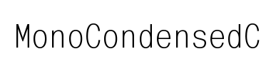 Jenis huruf MonoCondensedC